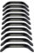 Qrity 10 Units Bow Shaped Cabinet Handles Kitchen Cupboard Drawer Door Bathroom Furniture Pulls, 288mm Hole Centers / 303mm Long, Black