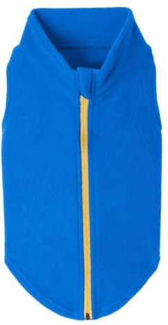 Gooby Hundepullover mit Reißverschluss aus Fleece, Blau, Größe XXL – Warmer Pullover aus Fleece, Step-In Hundejacke ohne Ring-Leine – Winterpullover für kleine Hunde Jungen und mittelgroße Hunde