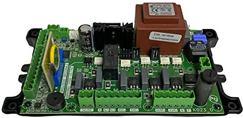eRicambi, Scheda di Controllo MICRONOVA PK023 per Stufe a Pellet ad Aria, Sonda Fumi fino a 600°C, Predisposta per Encoder, Connettore RS232 per Collegamento al PC