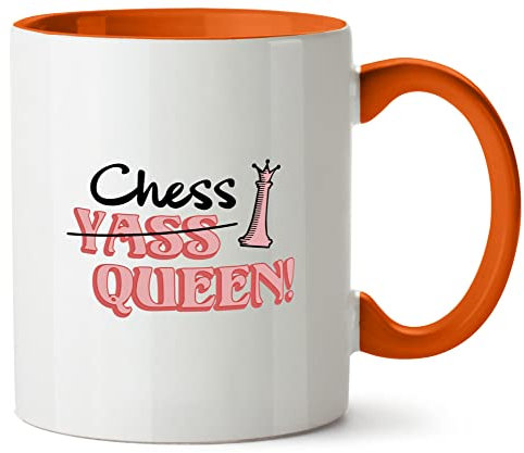 Hippowarehouse Yass Queen Chess Queen Printed Mug Various Colour Options Ceramic Cup Kitchenware 11oz