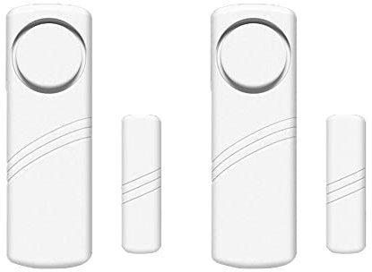 Door Alarm Sensor, 2 Pack Peixiong Wireless Window Door Open Contact Burglar Chime Anti-Theft 90dB Alarm Sensor, Loud Enough Sticky Pad Easy to Install for Your Home Safety Shop Security