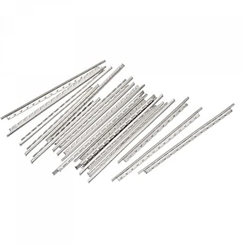 sourcing map Paket von 36 Ukulele Bunddraht Griffbrett 18 Bund 1.6mm Silberton für Ersatz