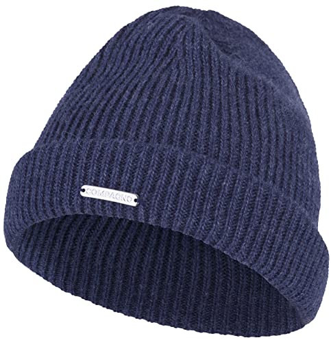 Compagno Kindermütze Beanie Wintermütze Mädchen Jungen 2-10 Jahre Strickmütze 89, Farbe:Jeansblau