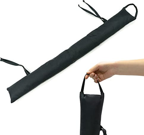 Bruni Windschlong – extra Schwerer Zugluftstopper für Türen bis zu 90 cm und Fenster, waschbar, Abriebfest, Tür-Windstopper aus 100% Recycling Material, Türschlange mit Innenhülle und Griff