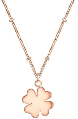 Eastside Damen Kette Edelstahl roségold Kleeblatt Edelstahlhalskette