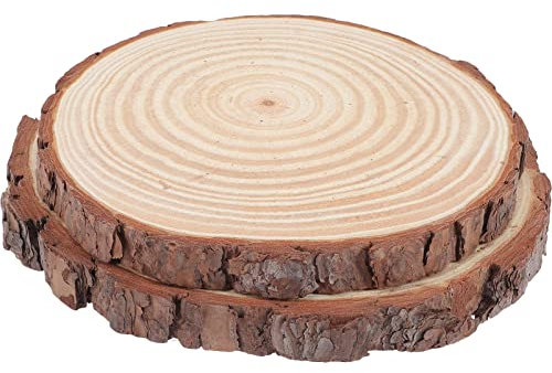 Happyyami 2st Gehweg Große Holzscheibe Cupcake-ständer Holz Dekorative Trittsteine Baumscheiben Trittsteine Topfständer Aus Holz Runde Rustikale Holzscheibe Hölzern Rabatt Protokoll