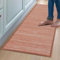 CosìCasa Tapis Cuisine Devant Évier en Bambou Antidérapant, Résistant à l'Eau 50x120 | Tapis de Bain en Bois Naturel pour Salle De Bain Effet Vintage avec Bords (Marsala)