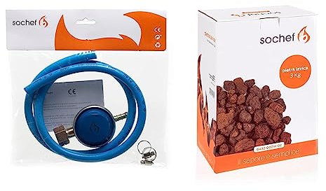 sochefsochef S03010201 Kit Regolatore & G432-000W-02 Pietra Lavica, Rossa, 3 kgsochef