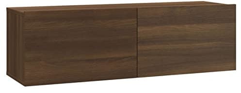 Tidyard Mobile TV Muro,Mobili Porta TV,Mobile TV da Parete Moderno,Mobile TV Sospeso,Pensile,Parete TV da Soggiorno,Armadietto a Parete per TV,Rovere Marrone 100x30x30cm Legno Ingegnerizzato