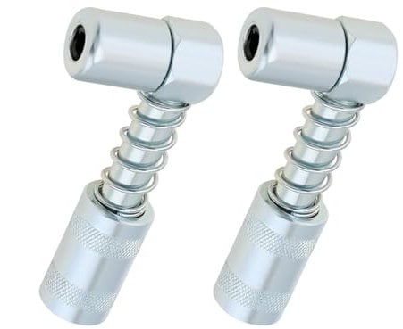 ePathChina 2Pcs 90 Degree Grease Coupler Adapter for Auto/Farm/Truck/Industrial Use, 3 Jaw Angle Grease Fitting Tool