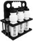 Pack 6 Botellas 750 ml con Portabotellas Plegable Negro