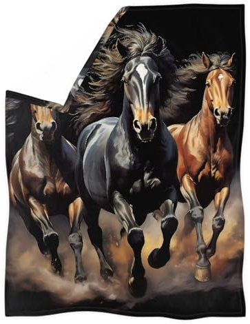 Coloranimal Westliches Aztekenpferd, Sonnenblumen-Überwurf, warme Decke, Navajo, einheimisches Afrika, stilvolle Sherpa-Fleece-Überwurfdecke für Sofa, Schlafzimmer