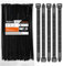 Oksdown Kabelbinder Schwarz 250mm × 7,6mm 100 Stück UV Beständig Nylon mit 55 kg Zugfestigkeit Extra Stark Groß Kunststoff Selbstsichernder Kabelbinder für Industrie, Gartenbau, Kabelindustrie