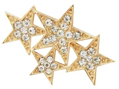 PACKOVE Glänzende Sternbrosche Mit Fünfzackigem Design Und Strasssteinen Dekorative Anstecknadel Für Damen Ideal Für Kleidung Pullover Taschen Und Festliche Anlässe