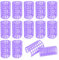 12 Stück Lockenwickler,Kunststoff Haarwickler,Hair Rollers Set,Haftwickler Selbsthaftend,36mm Große Locken, Haarwickler für Langes Mittleres Kleine Haar, Salon Barbier(Violett)