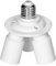 Miratic Lampenfassung e27 Hochwertiger E27 Splitter E27 Adapter für verschiedene Lichtanforderungen Porzellan-Metall-Finish Farbe: Weiß (E27/3xE27, eng)