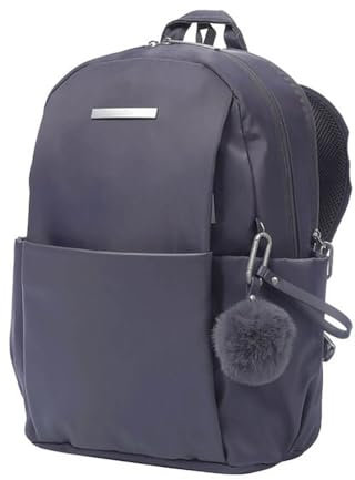 TOTTO - Mochila para Ordenador Portátil de 14 Pulgadas, Modelo Adelaide 1, 3 Compartimentos, 2 Bolsillos Botella, Bolsillo Secreto, Correa para Colgar en Maleta, Resistente, Color 2.0 Periscope Gris