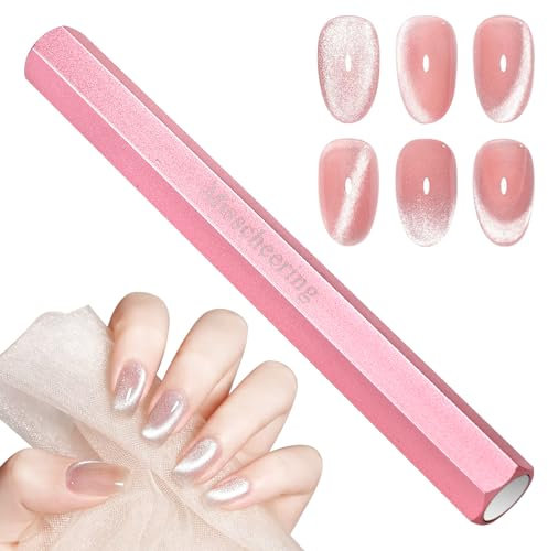 Ptwola Nail Polish Magnet Pens Cat Eye Double-Head Nail Art Magnetic Wand Hexagonal Large Powerful Multifunction Magnet Sticks Tool for Nail Manicure Design Salon DIY Accessories Home
