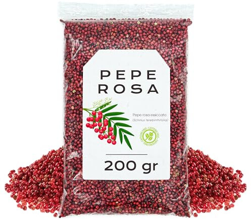 Pepe Rosa in Grani 200gr - Pepe Rosa Interi - Pepe Rosa Sfuso (200 gr, Pepe Rosa)