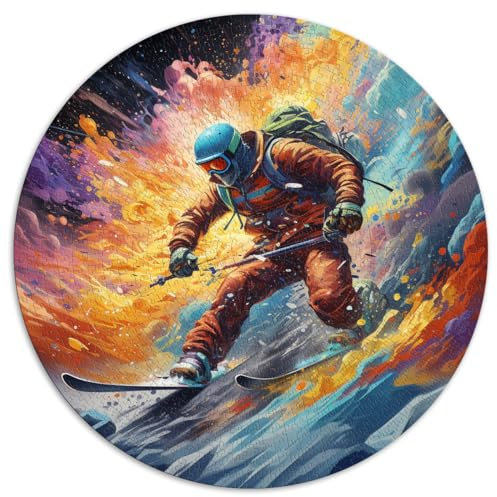 Puzzles Geschenke Spielzeug Ski bunt für Erwachsene1000 Teile Puzzle 67,5x67,5cm Puzzlespiel Spaß bei Heimaktivitäten, Geburtstagsgeschenk, Reisegeschenke,