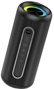 Cassa Bluetooth Portatile Potente 40W, Altoparlante Bluetooth con 3 Effetti Sonori Stereo HiFi Bassi, IPX7 Speaker Bluetooth 5.3 Accoppiamento TWS 40H di Autonomia, con Luce RGB, Micro-Con AUX(Grey)