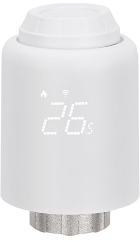 Wengart Zigbee Radiator Thermostat TRV-601,M30x1.5,Smart Radiator Valve For Digital Multi-Room Control,Works with Google Assistant and Alexa,eWeLink Zigbee Hub Required