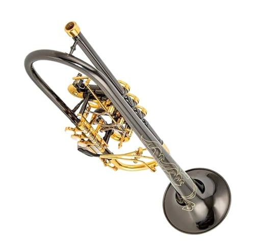 KERREY Trompete Set Bb-Trompete Drehventil Typ B Flach Messing Flachschlüssel Professionelle Trompete Musikinstrumente