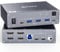 YOUTINGHDAV KVM Switch 2 PC 2 Monitore USB C, USB 3.0 KVM Switch Dual Monitor HDMI 4K@60Hz for PC & Laptop, MST, PD 60W Laptop-Ladung, mit Kabel-Fernbedienung, Aluminium