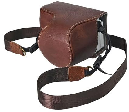 Rieibi Leather Protective Case for Sony ZV-E10 Camera, Fit 16-50mm Lens & Shoulder Strap