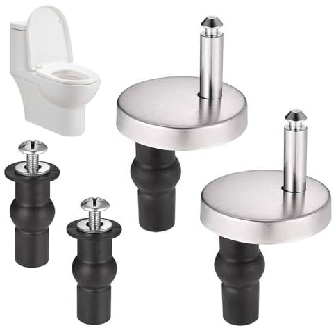 Toilet Seat Fixings, 6Pcs Toilet Seat Hinge, Universal Quick Release Toilet Seat Fixings, Toilet Seat Hinges Fixings for WC Toilet Blind Holes