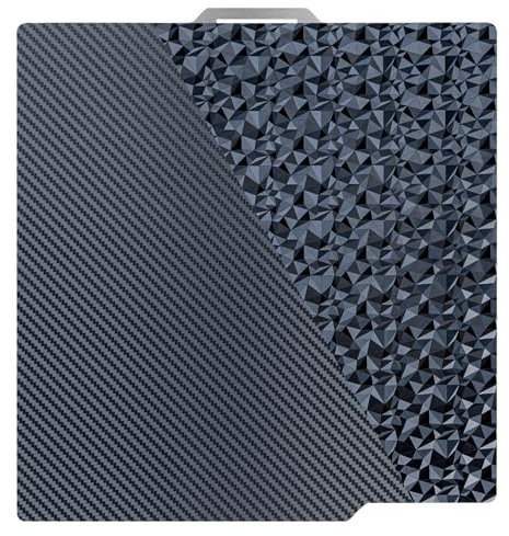 AJOYIB PEO (Diamant-Muster) & PET (Kohlefaser-Muster) 3D-Drucker Bauplatte Kleber Druckbett Kompatibel mit Bambu lab A1 P1P X1C 257mm