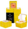 Gcardist Yellow Bakery Box with Window 15Pcs 10.2x10.2x6.4cm Yellow Cookie Boxes Pastry Box for Wedding Favor Birthday ＆ Party(4x4x2.5 Inch)