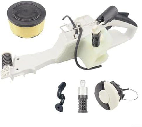 MS231 MS251 - Juego de tanque de combustible con mango de acelerador de motosierra, accesorios de filtro de aire