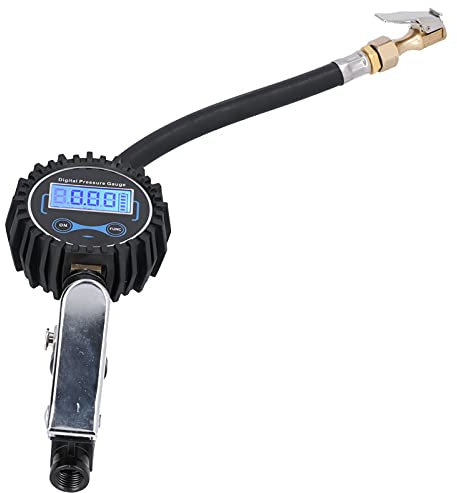 Reifendruckmesser, Luftmesser Reifendruck 4 Einheiten 300psi Reifeninflatormesser LCD Digitale Anzeige Inflationsstock Luftdruckanzeige für Autowagen Motorrad Dirt Fahrrad
