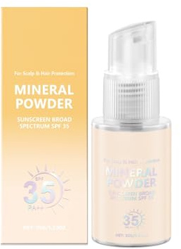 Mineral Puder Sonnenschutz Puder für Kopfhaut Haar 35 PA++ Kopfhaut Sonnenschutz Puder Breiter Schutz Leicht Für alle Hauttypen