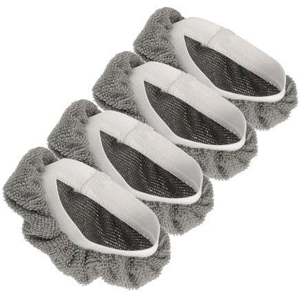 Lot de 4 tampons de rechange lavables et réutilisables en microfibre pour nettoyeur vapeur à main