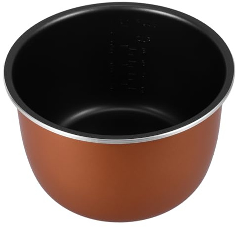 EXAOMBLE Electric Pressure Cooker Aluminum Alloy Inner Pot Replacement Non-Stick Rice Cooker Liner 4l with Scale Design
