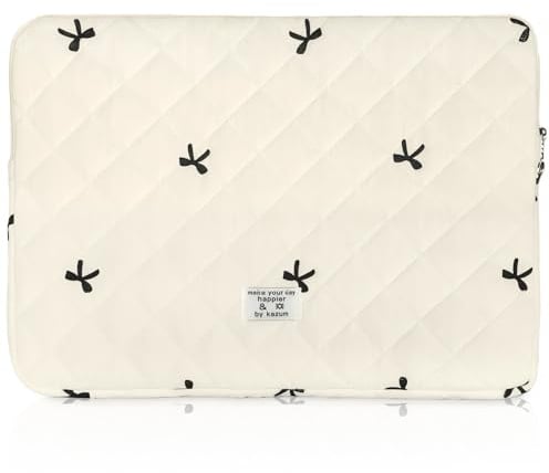 Flintronic Laptoptasche 15,6 Zoll, Puffy Laptop Hülle, Schleife Laptophülle, Laptoptasche Schutzhülle, Laptop Sleeve Case, Notebook Hülle Tasche Kompatibel mit MacBook/Huawei/Acer/Asus/HP/Dell/Lenovo