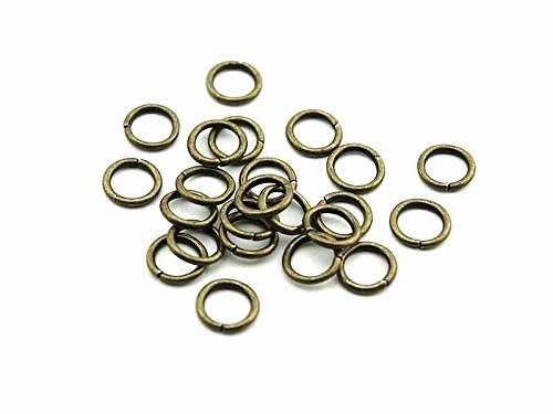 50 Biegeringe in antik Bronze, 8 mm