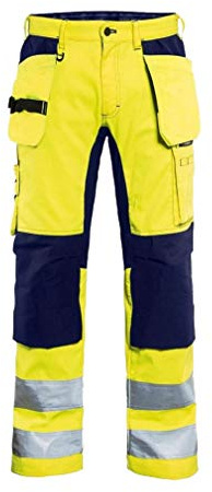 Blaklader 15521811 Hochsichtige Hose mit Stretch, Gelb/Marine, grootte C48