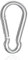 100 Stück Feuerwehr Karabinerhaken 5x50mm Karabiner Stahl verzinkt DIN 5299