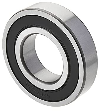 Othmro 1 Stück 6207-2RS Kugellager, 35 mm x 72 mm x 17 mm Rillenlager 6207 2RS doppelt geschirmter Hartstahl GCr15 Lager P0 Z2