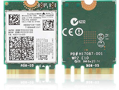 Scheda di Rete per Intel, Scheda di Rete Wireless a Doppia Frequenza per Intel 7260/AC 867 Mbps NGFF/M2 Scheda di Rete per Lenovo/ThinkPad