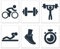 Fitness-Icon-Wandkunst-Dekordrucke, 6er-Set (20,3 x 25,4 cm), ungerahmt, für Übungen, Workout, Bodybuilding