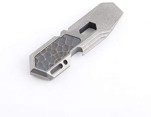 Titan-Hebeleisen, EDC-Multifunktionswerkzeug mit Flaschenöffner, Schraubendreher-Funktion, Schlüsselanhänger, Outdoor-Ausrüstung