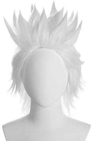 Morticia Short Straight Unstyled Anime Halloween Kostüm Cosplay Sea Witch Perücke (Weiß)