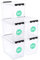 SmartStore Aufbewahrungsboxen mit Deckel, groß, 66 l, transparent, 5er-Pack, verstärkt, 10 Jahre Garantie, lebensmittelecht, mit Clipverschluss, stapelbar, BPA-freier Kunststoff, 59 x 39 x 43 cm
