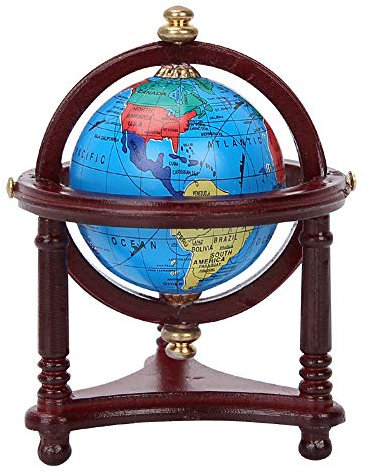Puppenhaus Mini Globe, 1/12 Mini drehbare Globus Möbel spielen Wohnzimmer Schlafzimmer lebensechte Spaß pädagogische Puppenhaus Spielzeug für 1/12 Maßstab Puppe(rot)