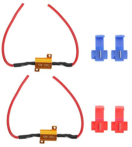 Qiilu 2 Stück Auto LED Decoder Lastwiderstand Anti Hyper Flash Kein Fehler Drahtgewickelter Lastwiderstand 10W 39Ω lastwiderstand 10