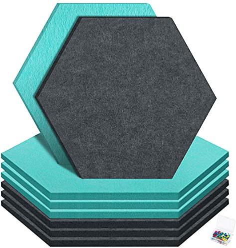 HyFanStr 8 Stück Aktualisierung Groß Pinnwand, Selbstklebende Bulletin Board Korkplatte mit 30 Stück Pushpins, Bulletin Tafeln Heimdekoration Wanddeko für Notizen Büro Blau Grau